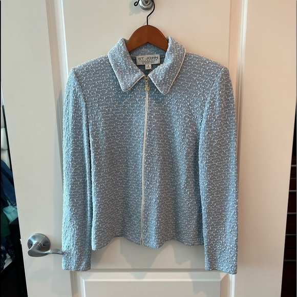 St. John Collection by Marie Gray Zip Up Jacket Size 8 - Picture 1 of 15